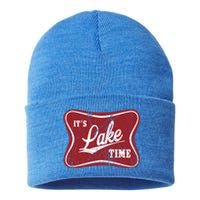 ItS Lake Time Lake Camper Life Likes Fishing Gift Sustainable Knit Beanie