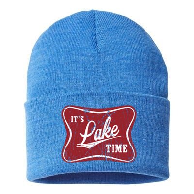 ItS Lake Time Lake Camper Life Likes Fishing Gift Sustainable Knit Beanie