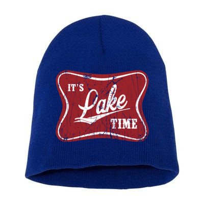 ItS Lake Time Lake Camper Life Likes Fishing Gift Short Acrylic Beanie