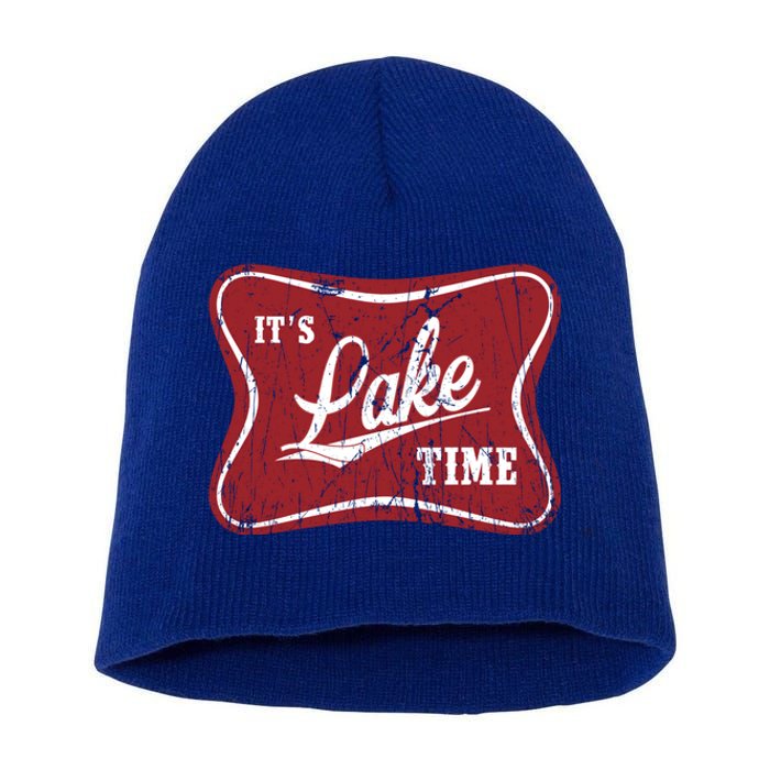 ItS Lake Time Lake Camper Life Likes Fishing Gift Short Acrylic Beanie