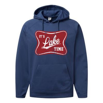 ItS Lake Time Lake Camper Life Likes Fishing Gift Performance Fleece Hoodie