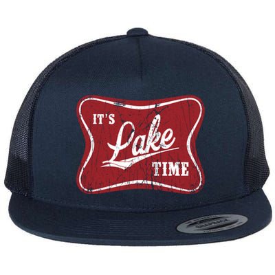 ItS Lake Time Lake Camper Life Likes Fishing Gift Flat Bill Trucker Hat