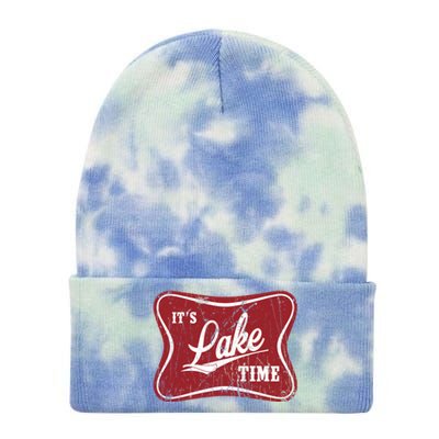 ItS Lake Time Lake Camper Life Likes Fishing Gift Tie Dye 12in Knit Beanie