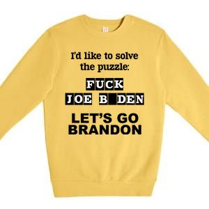 I’d Like To Solve The Puzzle FJB Anti Biden Let’s Go Brandon Premium Crewneck Sweatshirt