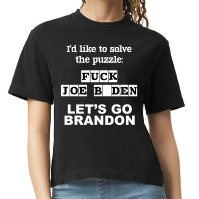 I’d Like To Solve The Puzzle FJB Anti Biden Let’s Go Brandon Comfort Colors Boxy T-Shirt