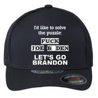 I’d Like To Solve The Puzzle FJB Anti Biden Let’s Go Brandon Flexfit Unipanel Trucker Cap