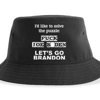 I’d Like To Solve The Puzzle FJB Anti Biden Let’s Go Brandon Sustainable Bucket Hat