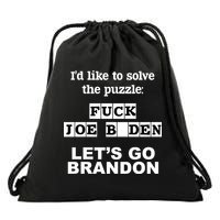 I’d Like To Solve The Puzzle FJB Anti Biden Let’s Go Brandon Drawstring Bag