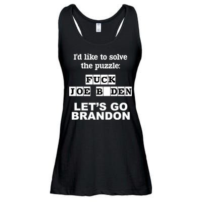 I’d Like To Solve The Puzzle FJB Anti Biden Let’s Go Brandon Ladies Essential Flowy Tank