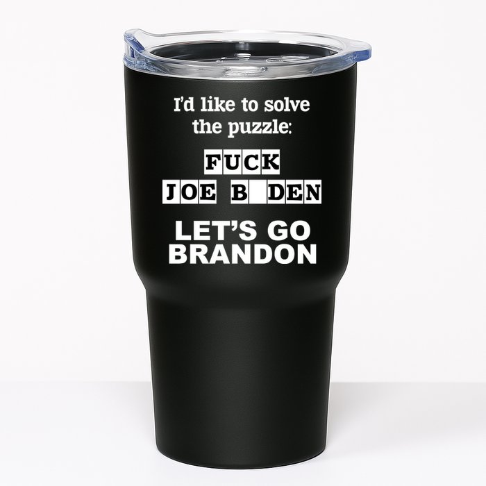 I’d Like To Solve The Puzzle FJB Anti Biden Let’s Go Brandon Tumbler