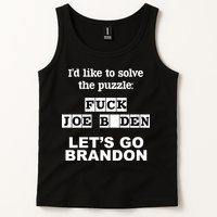 I’d Like To Solve The Puzzle FJB Anti Biden Let’s Go Brandon Tank Top