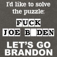 I’d Like To Solve The Puzzle FJB Anti Biden Let’s Go Brandon Cotton Canvas Backpack