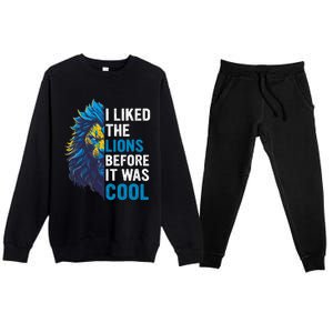 I Liked The Lions Before It Was Cool Premium Crewneck Sweatsuit Set