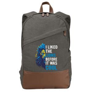 I Liked The Lions Before It Was Cool Cotton Canvas Backpack