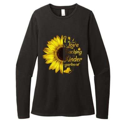 I Love Teaching Kindergarten Sunflower Lover Teacher Gift Womens CVC Long Sleeve Shirt