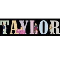 I Love Taylor 80S Groovy Vintage Bumper Sticker