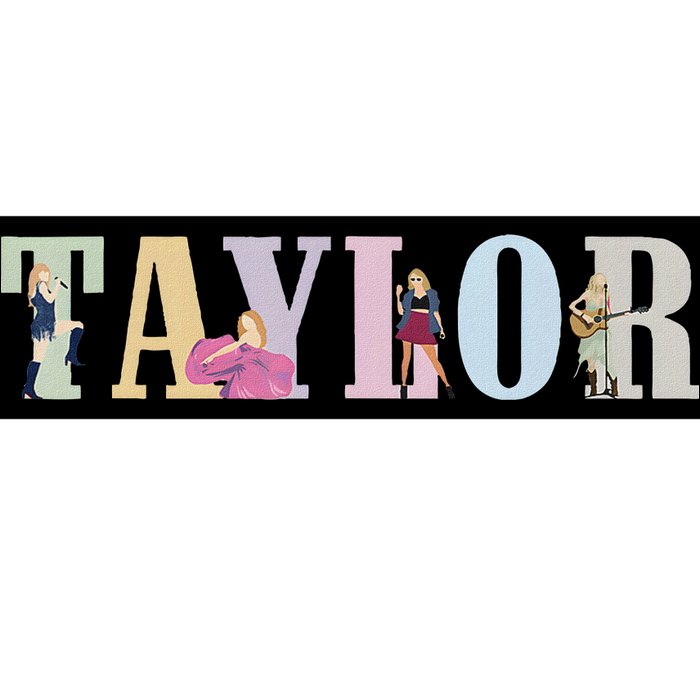 I Love Taylor 80S Groovy Vintage Bumper Sticker