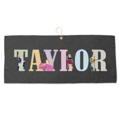 I Love Taylor 80S Groovy Vintage Large Microfiber Waffle Golf Towel