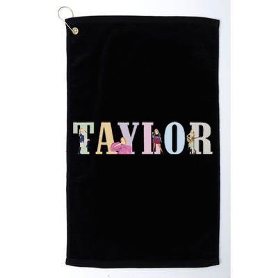 I Love Taylor 80S Groovy Vintage Platinum Collection Golf Towel