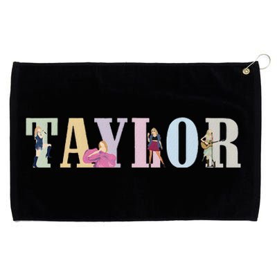 I Love Taylor 80S Groovy Vintage Grommeted Golf Towel