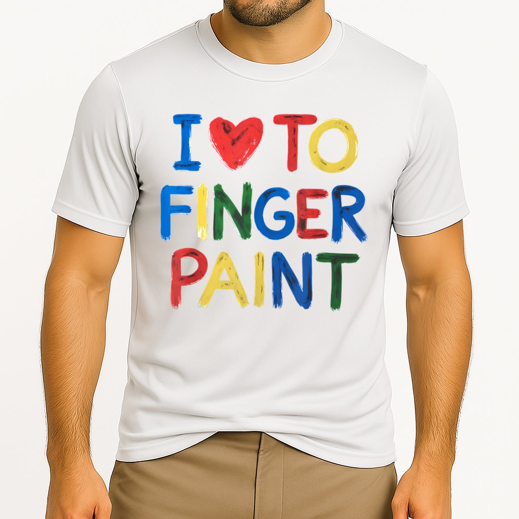 I Love To Finger Paint IM Paint Cooling Performance Crew T-Shirt