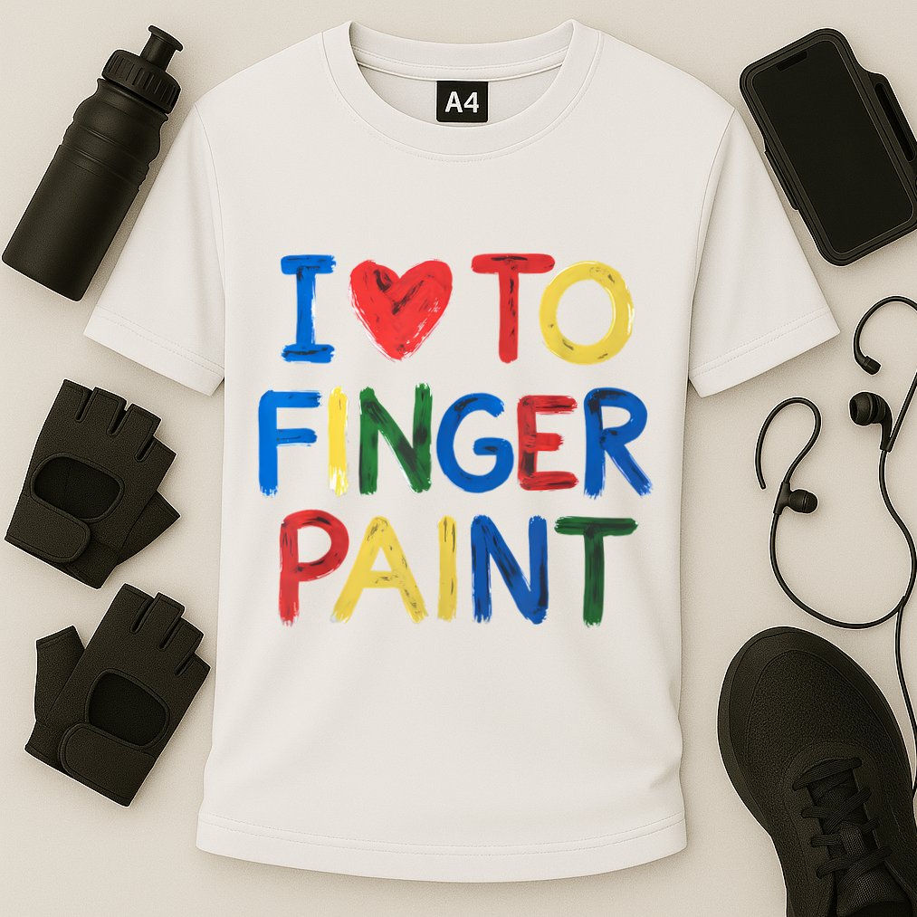 I Love To Finger Paint IM Paint Cooling Performance Crew T-Shirt