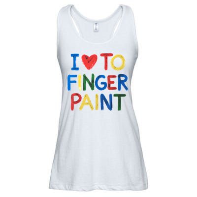 I Love To Finger Paint IM Paint Ladies Essential Flowy Tank