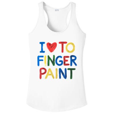 I Love To Finger Paint IM Paint Ladies PosiCharge Competitor Racerback Tank