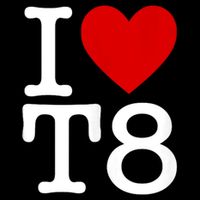 I Love T8 I Heart T8 I Love Heart T8 16 in Basic Backpack