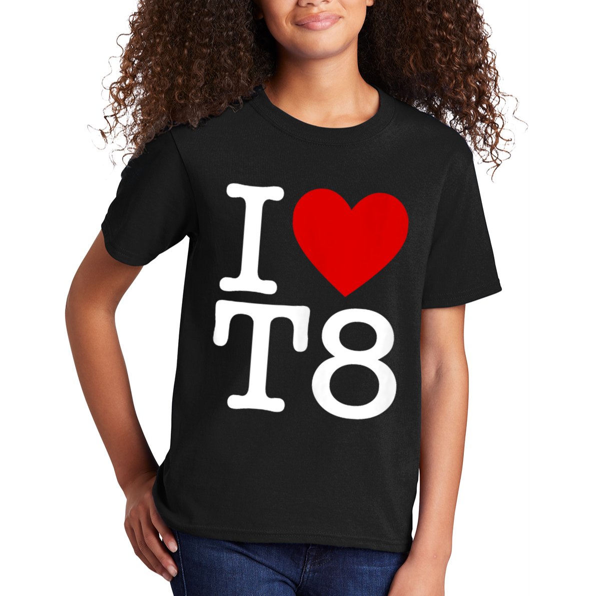 I Love T8 I Heart T8 I Love Heart T8 Kids T-Shirt