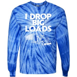 I Love The Smell Of Diesel In The Morning Truck Driver Tie-Dye Long Sleeve Shirt