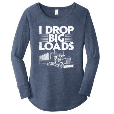 I Love The Smell Of Diesel In The Morning Truck Driver Women's Perfect Tri Tunic Long Sleeve Shirt