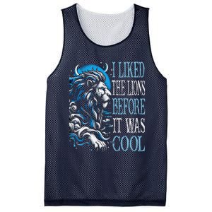 I Liked The Lions Before It Was Cool For Mom Dad Mesh Reversible Basketball Jersey Tank