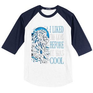 I Liked The Lions Before It Was Cool For Mom Dad Baseball Sleeve Shirt