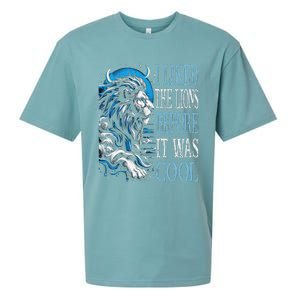 I Liked The Lions Before It Was Cool For Mom Dad Sueded Cloud Jersey T-Shirt