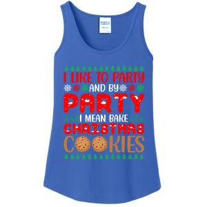 I Like To Party And By Party I Mean Bake Christmas Cookies Gift Ladies Essential Tank