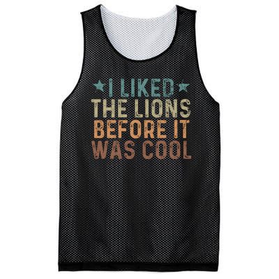 I Liked The Lions Before It Was Cool Funny Saying Mesh Reversible Basketball Jersey Tank