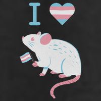 I Love Trans Mice Mouse Political  7 Panel Mesh Trucker Snapback Hat