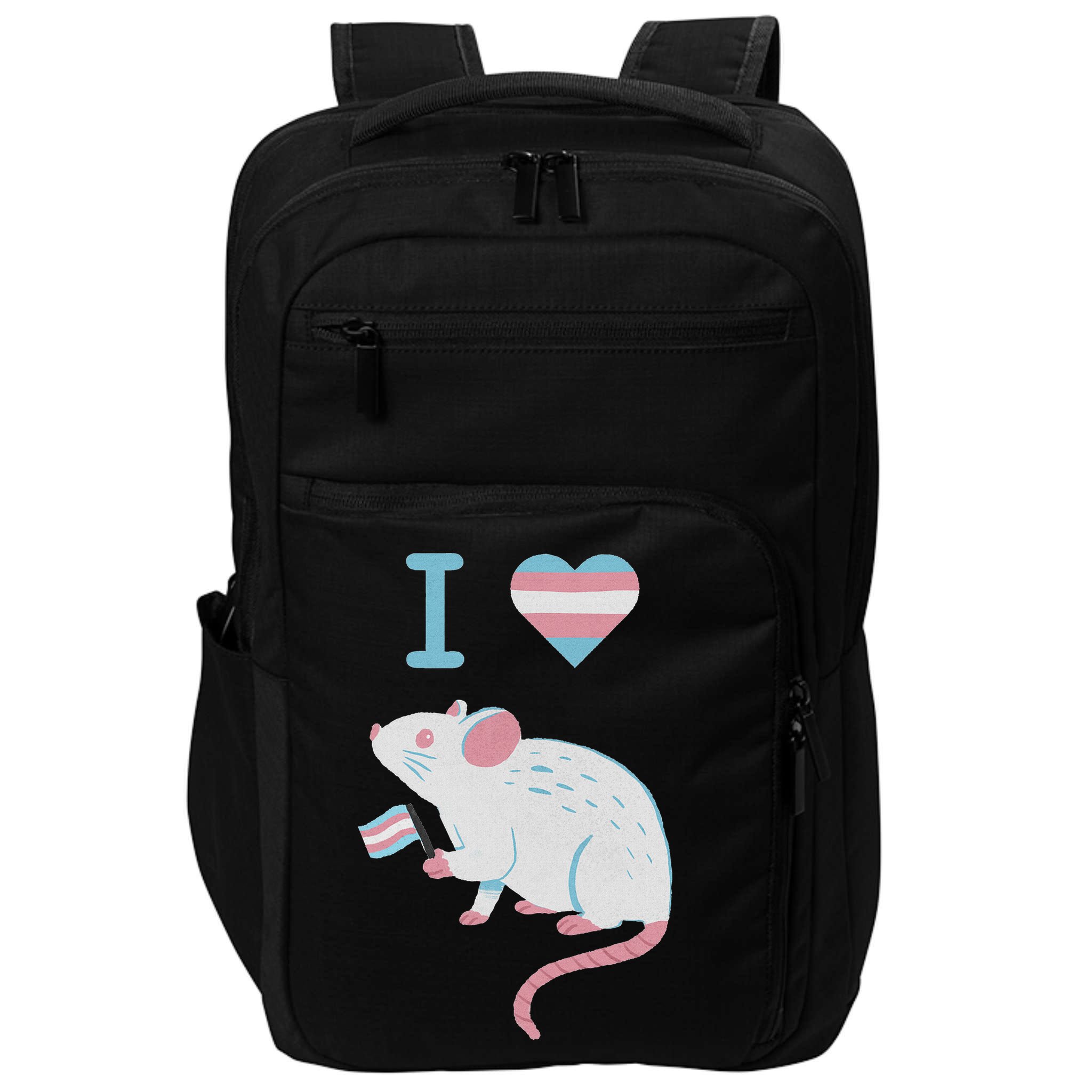 I Love Trans Mice Mouse Political  Impact Tech Backpack