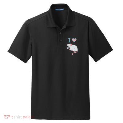 I Love Trans Mice Mouse Political  Dry Zone Grid Polo