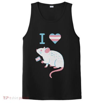 I Love Trans Mice Mouse Political  PosiCharge Competitor Tank