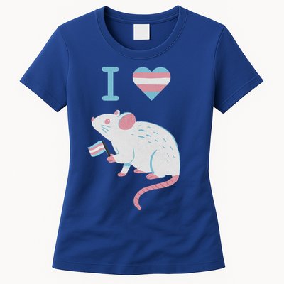 I Love Trans Mice Mouse Political  Womens T-Shirt