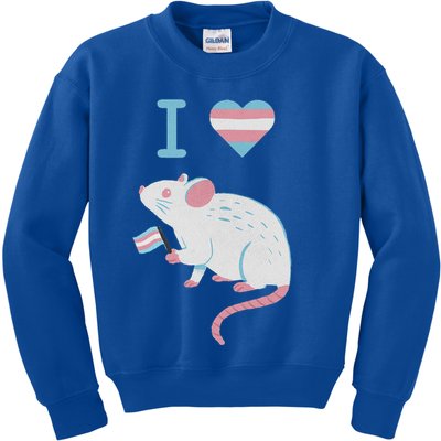 I Love Trans Mice Mouse Political  Kids Sweatshirt