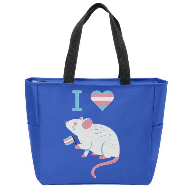 I Love Trans Mice Mouse Political  Zip Tote Bag