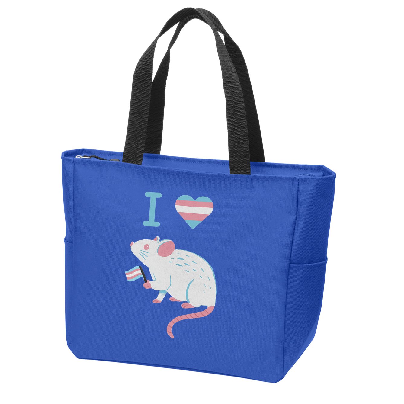I Love Trans Mice Mouse Political  Zip Tote Bag