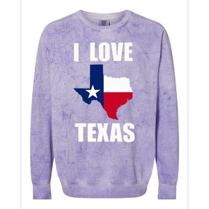 I Love Texas Colorblast Crewneck Sweatshirt