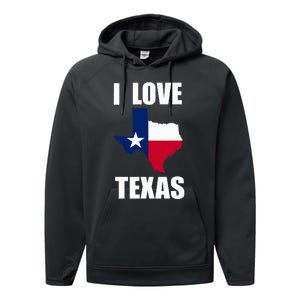 I Love Texas Performance Fleece Hoodie