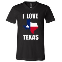 I Love Texas V-Neck T-Shirt