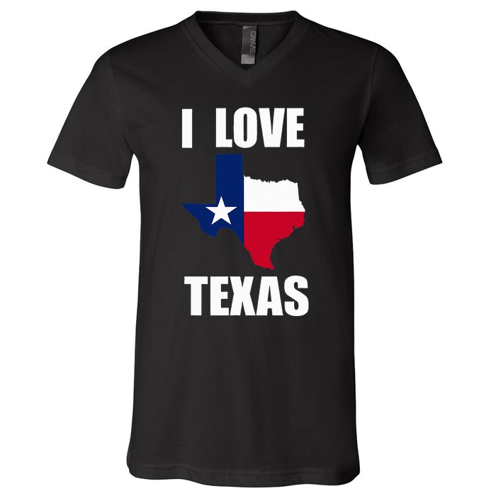 I Love Texas V-Neck T-Shirt