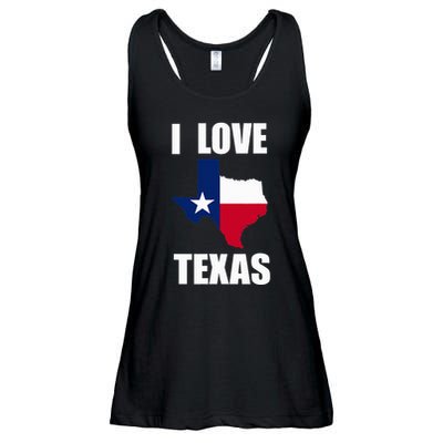 I Love Texas Ladies Essential Flowy Tank